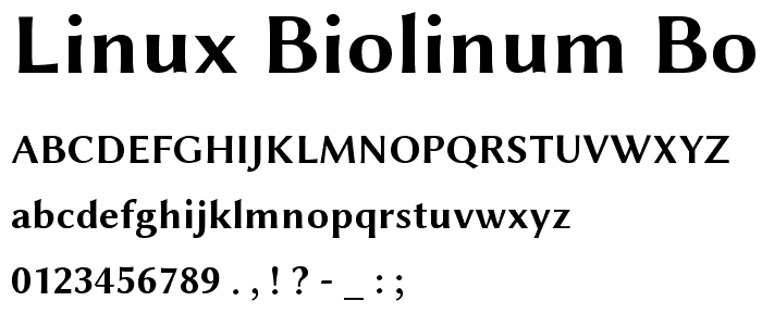 Linux Biolinum Bold font